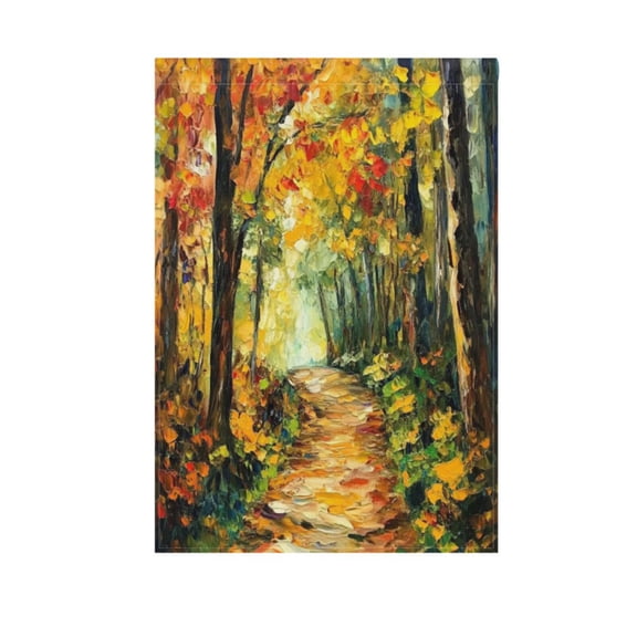 Vzayy 28 in x 40 in Polyester Outdoor Flags & Banners, Wrinkle-Resistant & Durable, Heat Transfer Fade-Proof,Many Fallen Leave