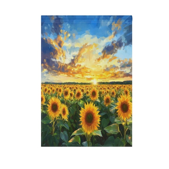 Vzayy 28 in x 40 in Polyester Outdoor Flags & Banners, Wrinkle-Resistant & Durable, Heat Transfer Fade-Proof,Sunflower