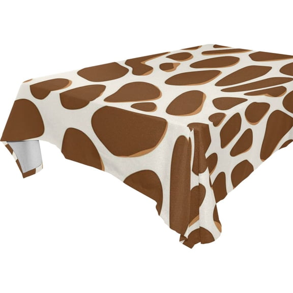 Vzayy Premium Polyester Square Tablecloth Set 54-120 Inch,Giraffe Print Pattern