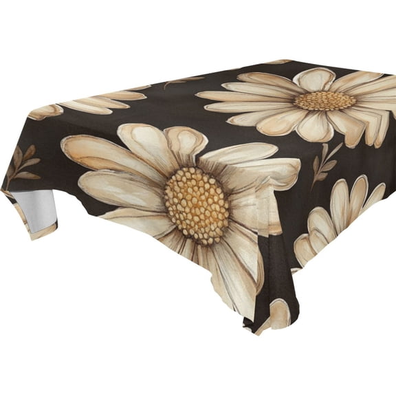 Vzayy Premium Polyester Square Tablecloth Set 54-120 Inch,Watercolor