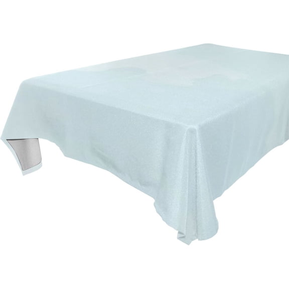 Vzayy Premium Polyester Square Tablecloth Set 54-120 Inch,Wathet Blue