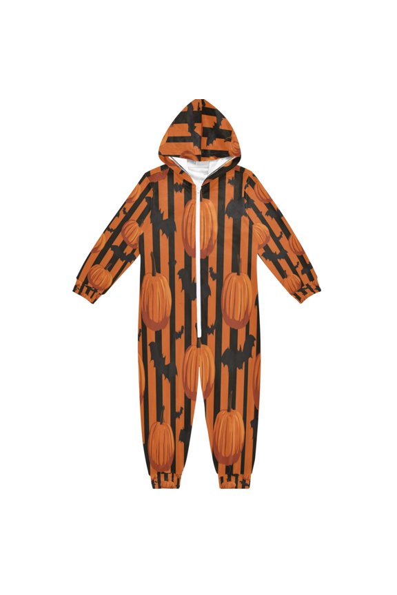 4T-14Y Size Aviliable Cozy One-Piece Footless Sleeper Pajama Bats Pumpkins