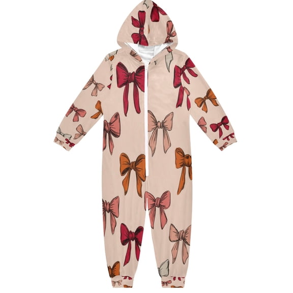 Vzayyk 4T-14Y Size Aviliable Cozy One-Piece Footless Sleeper Pajama Bow Vector