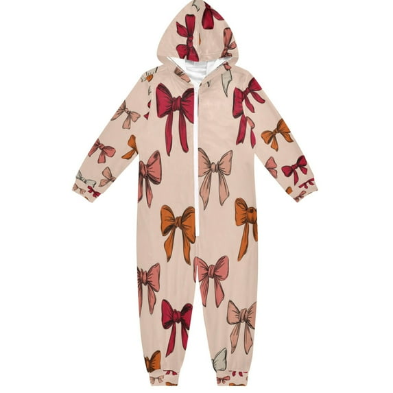 Vzayyk 4T-14Y Size Aviliable Cozy One-Piece Footless Sleeper Pajama Bow Vector