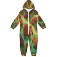 thumbnail image 1 of Vzayyk 4T-14Y Size Aviliable Cozy One-Piece Footless Sleeper Pajama Capybaras Are Eating Grass, 1 of 8