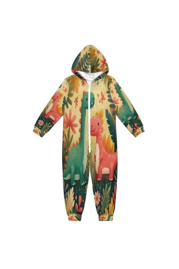4T-14Y Size Aviliable Cozy One-Piece Footless Sleeper Pajama Cartoon Style Dinosaurs
