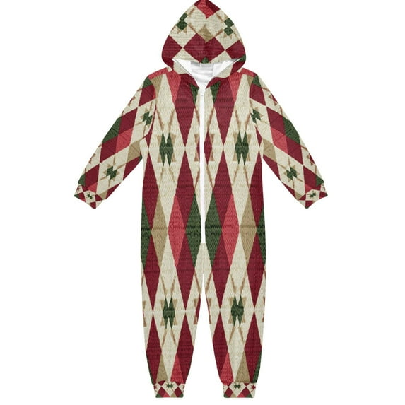 Vzayyk 4T-14Y Size Aviliable Cozy One-Piece Footless Sleeper Pajama Christmas Pattern