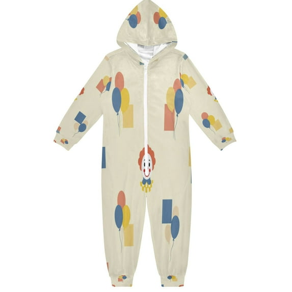 Vzayyk 4T-14Y Size Aviliable Cozy One-Piece Footless Sleeper Pajama Clown