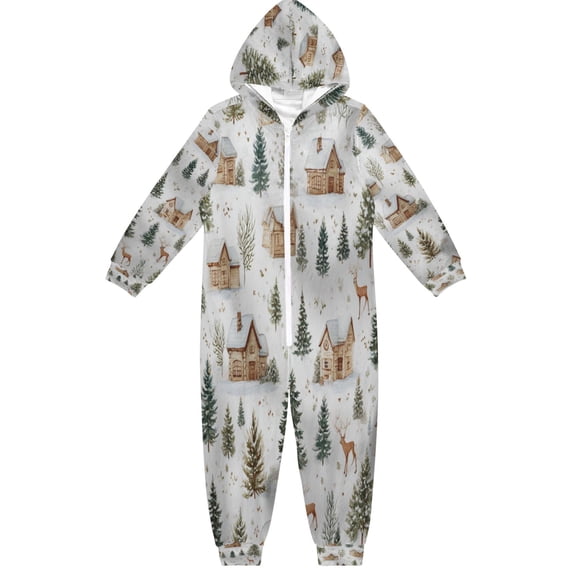 Vzayyk 4T-14Y Size Aviliable Cozy One-Piece Footless Sleeper Pajama Cozy Christmas Pattern