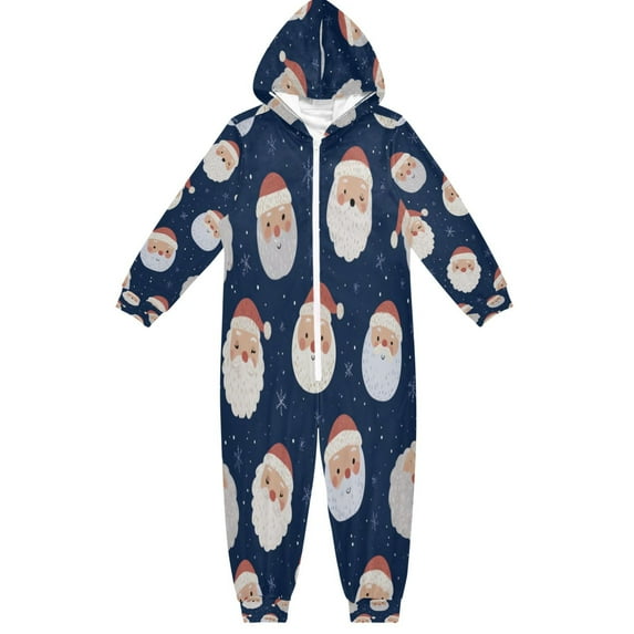 Vzayyk 4T-14Y Size Aviliable Cozy One-Piece Footless Sleeper Pajama Cute Santa