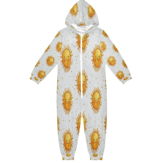 Vzayyk 4T-14Y Size Aviliable Cozy One-Piece Footless Sleeper Pajama Cuttie Sun Clipart