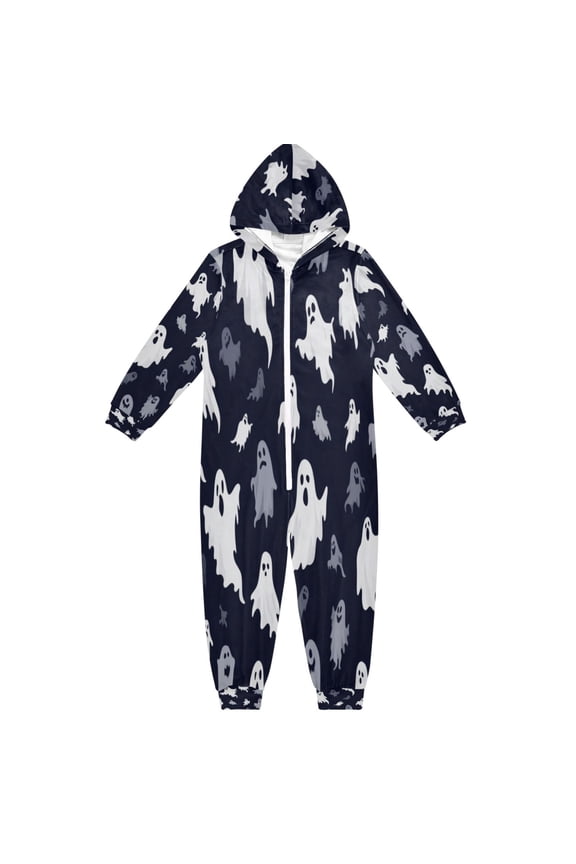 4T-14Y Size Aviliable Cozy One-Piece Footless Sleeper Pajama Dancing Ghosts