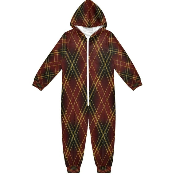 Vzayyk 4T-14Y Size Aviliable Cozy One-Piece Footless Sleeper Pajama Dark Red