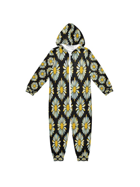 4T-14Y Size Aviliable Cozy One-Piece Footless Sleeper Pajama Dasiy Vector