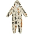 thumbnail image 1 of Vzayyk 4T-14Y Size Aviliable Cozy One-Piece Footless Sleeper Pajama Dog Painting, 1 of 8