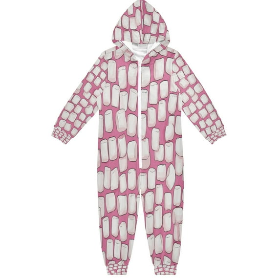 Vzayyk 4T-14Y Size Aviliable Cozy One-Piece Footless Sleeper Pajama Full Of Puffed Candy