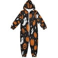 thumbnail image 1 of Vzayyk 4T-14Y Size Aviliable Cozy One-Piece Footless Sleeper Pajama Ghostly Faces, 1 of 8