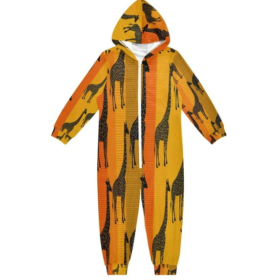 Vzayyk 4T-14Y Size Aviliable Cozy One-Piece Footless Sleeper Pajama Giraffe Stripes Vector