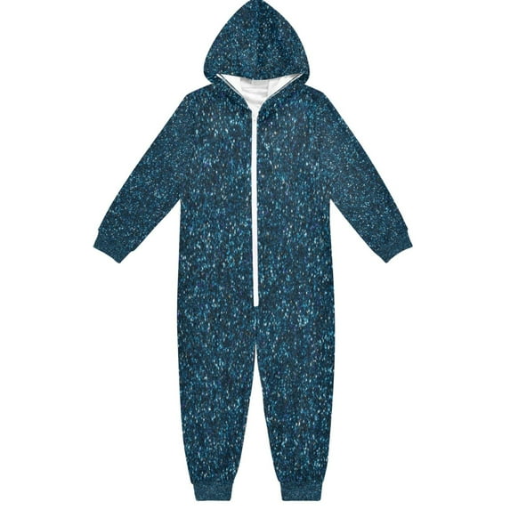 Vzayyk 4T-14Y Size Aviliable Cozy One-Piece Footless Sleeper Pajama Glittery Background