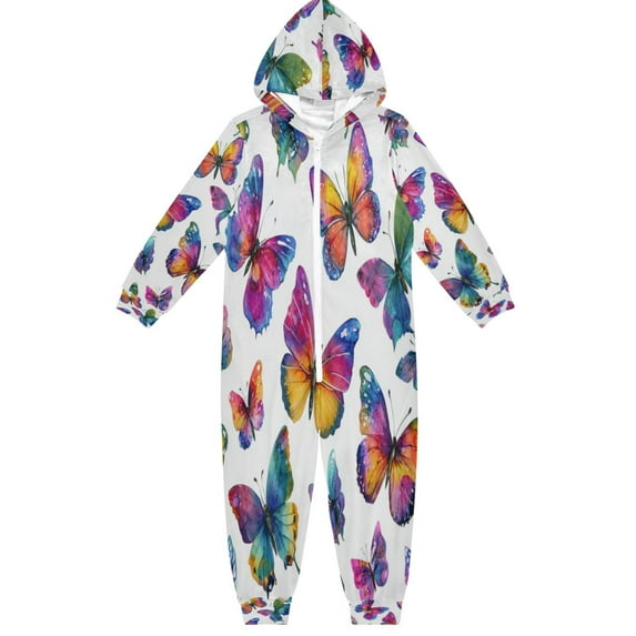 Vzayyk 4T-14Y Size Aviliable Cozy One-Piece Footless Sleeper Pajama Gorgeous Butterfly
