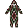 thumbnail image 1 of Vzayyk 4T-14Y Size Aviliable Cozy One-Piece Footless Sleeper Pajama Green Red Diamonds, 1 of 8