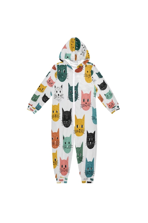 4T-14Y Size Aviliable Cozy One-Piece Footless Sleeper Pajama Kitty