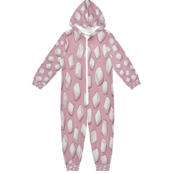Vzayyk 4T-14Y Size Aviliable Cozy One-Piece Footless Sleeper Pajama Puffed Candy