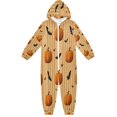 thumbnail image 1 of Vzayyk 4T-14Y Size Aviliable Cozy One-Piece Footless Sleeper Pajama Pumpkin and Bats, 1 of 8