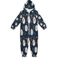 thumbnail image 1 of Vzayyk 4T-14Y Size Aviliable Cozy One-Piece Footless Sleeper Pajama Santa Faces, 1 of 8