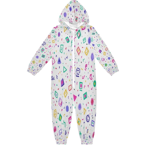 Vzayyk 4T-14Y Size Aviliable Cozy One-Piece Footless Sleeper Pajama Simple Shapes and Lines