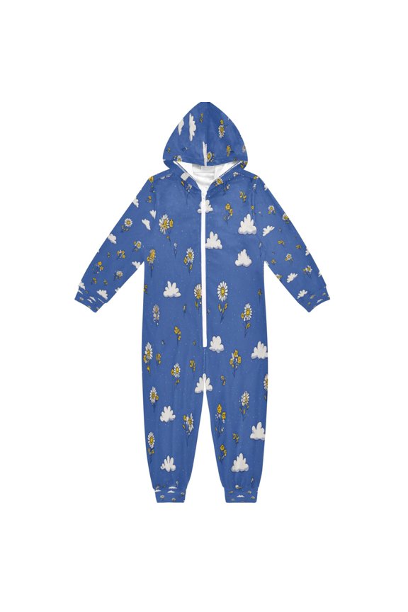 4T-14Y Size Aviliable Cozy One-Piece Footless Sleeper Pajama Small Daisies