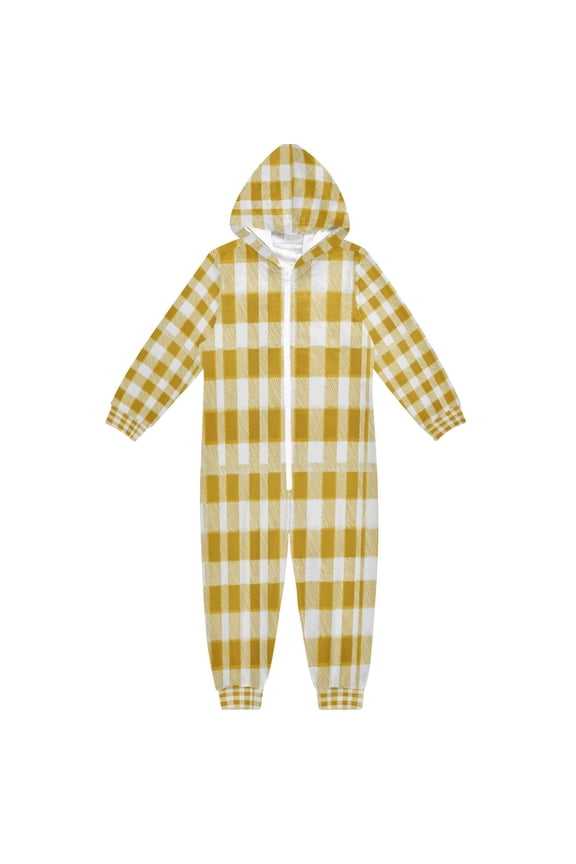 4T-14Y Size Aviliable Cozy One-Piece Footless Sleeper Pajama Yellow and White