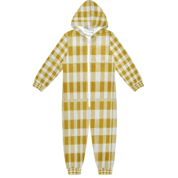 Vzayyk 4T-14Y Size Aviliable Cozy One-Piece Footless Sleeper Pajama Yellow and White