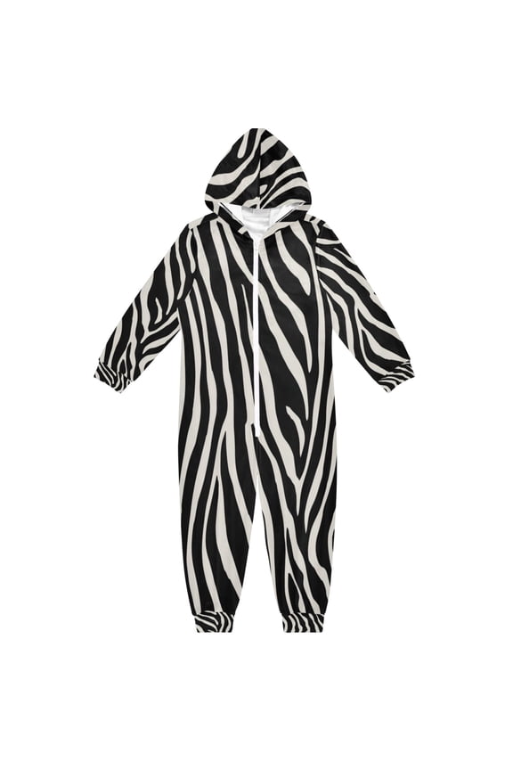4T-14Y Size Aviliable Cozy One-Piece Footless Sleeper Pajama Zebra Stripes
