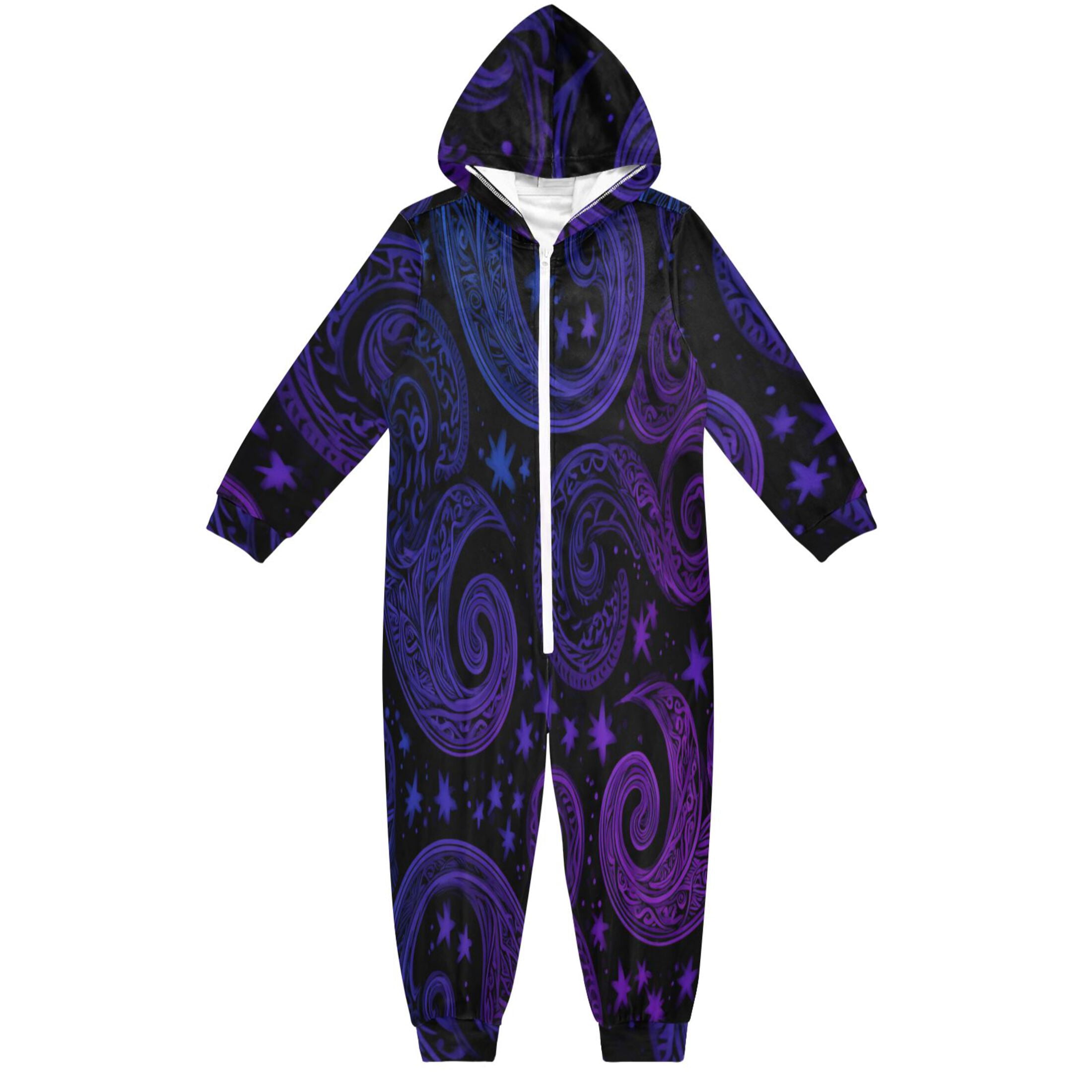Vzayyk Cozy One-Piece Footless Sleeper Pajama Midnight Celestial ...