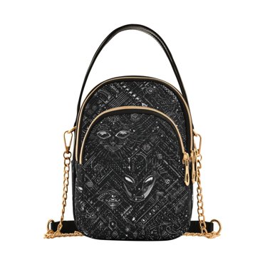 Faraee Alien Hologram Crossbody Bag Glitter Shoulder Purse With Chain Strap For Kids Teen Girls Women
