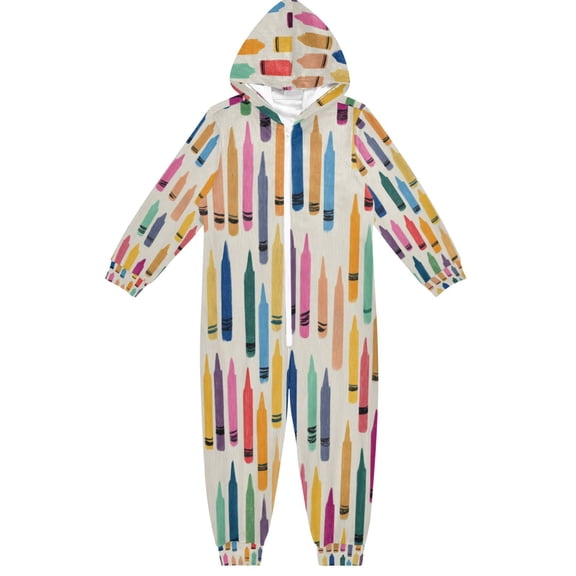 Vzayyk4T-14Y Size Aviliable Cozy One-Piece Footless Sleeper Pajama Crayon Painting