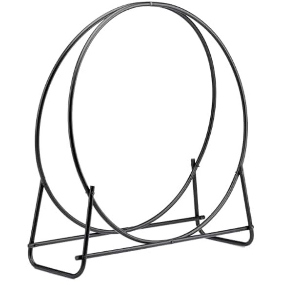 W-1881 Black 40-Inch Diameter Tubular Firewood Log Hoop Rack$$Plumbing & HVAC