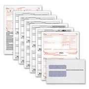 "W-2 Tax Form/envelope Kits, Six-Part Carbonless, 8.5 X 5.5, 2/page, (24) W-2s And (1) W-3, 24/sets | Bundle of 10 Packs"