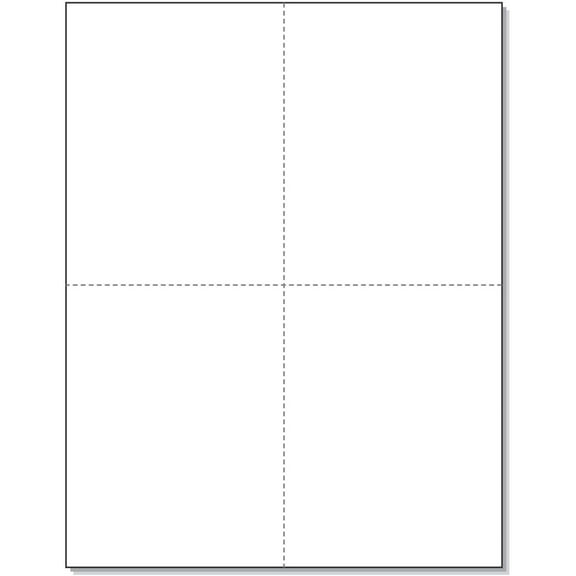 W-2 and 1099-R Forms Blank Paper 4-Up Version"NO Instructions on Back" for Laser and Ink Jet Printer 1 Pack - 100 Sheets