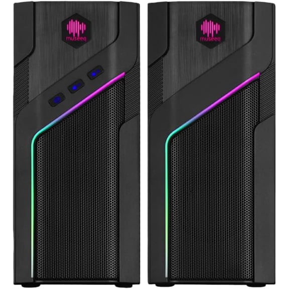 W-206RE RGB Gaming Speakers for PC, Bluetooth & USB Desktop Speakers for Gaming PC and Monitor, Touch Control Stereo Computer Speakers with 21 LED Light es