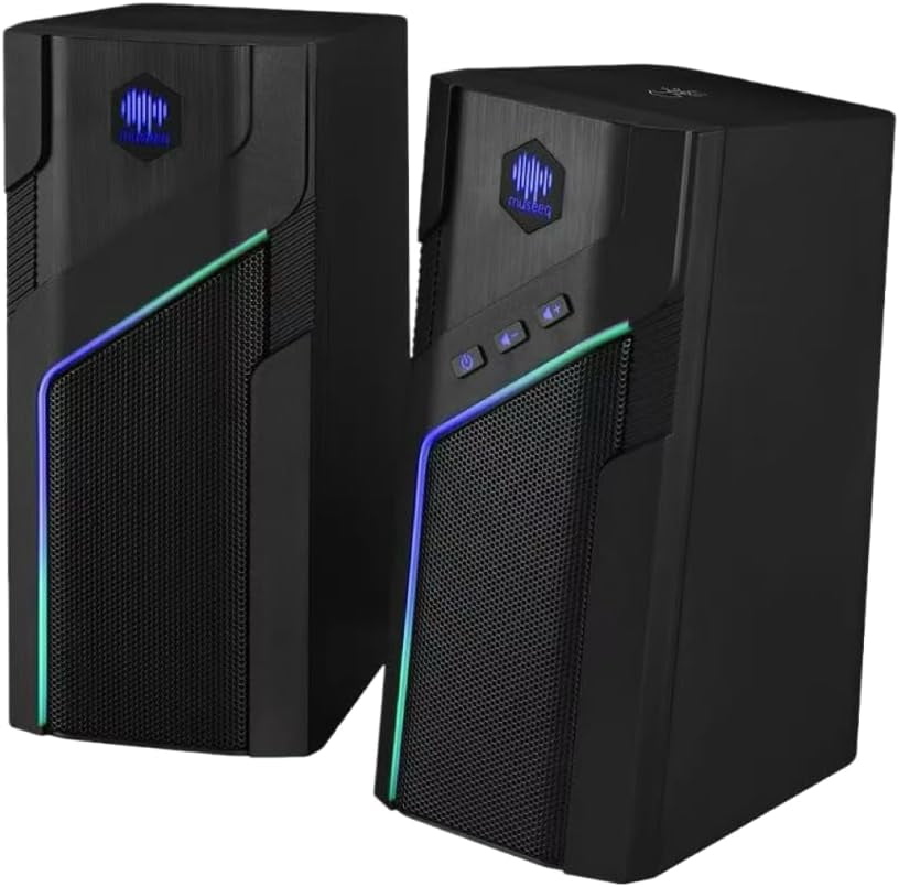 W-206RE RGB Gaming Speakers for PC, Bluetooth & USB Desktop Speakers for Gaming PC and Monitor, Touch Control Stereo Computer Speakers with 21 LED Light es