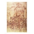 thumbnail image 1 of W.29 Sketch of A Crowd for A Classical Scene Poster Print by Michelangelo Buonarroti - 24 x 36 in. - Large, 1 of 1