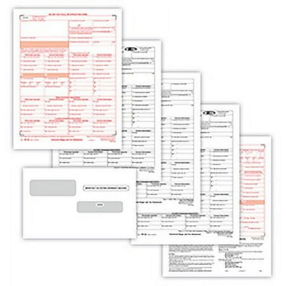 W-2C Set, 6-Part w/Envelopes, Employees/Recipients, IRS Approved Tax Forms, 50/Pk
