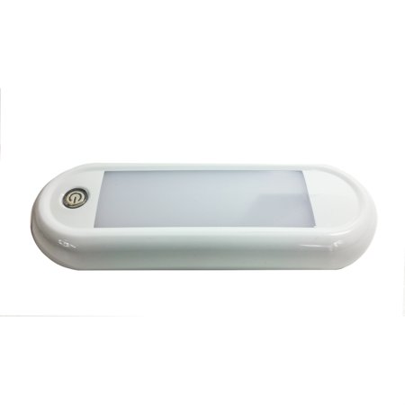 (W) 7" LED Dome Light Dimmer Fixture Marine RV Motorhome Camper Utility Van 12v 24v Semi Truck travel Trailer boat aircraft overland Interior Exterior porch cabinet waterproof