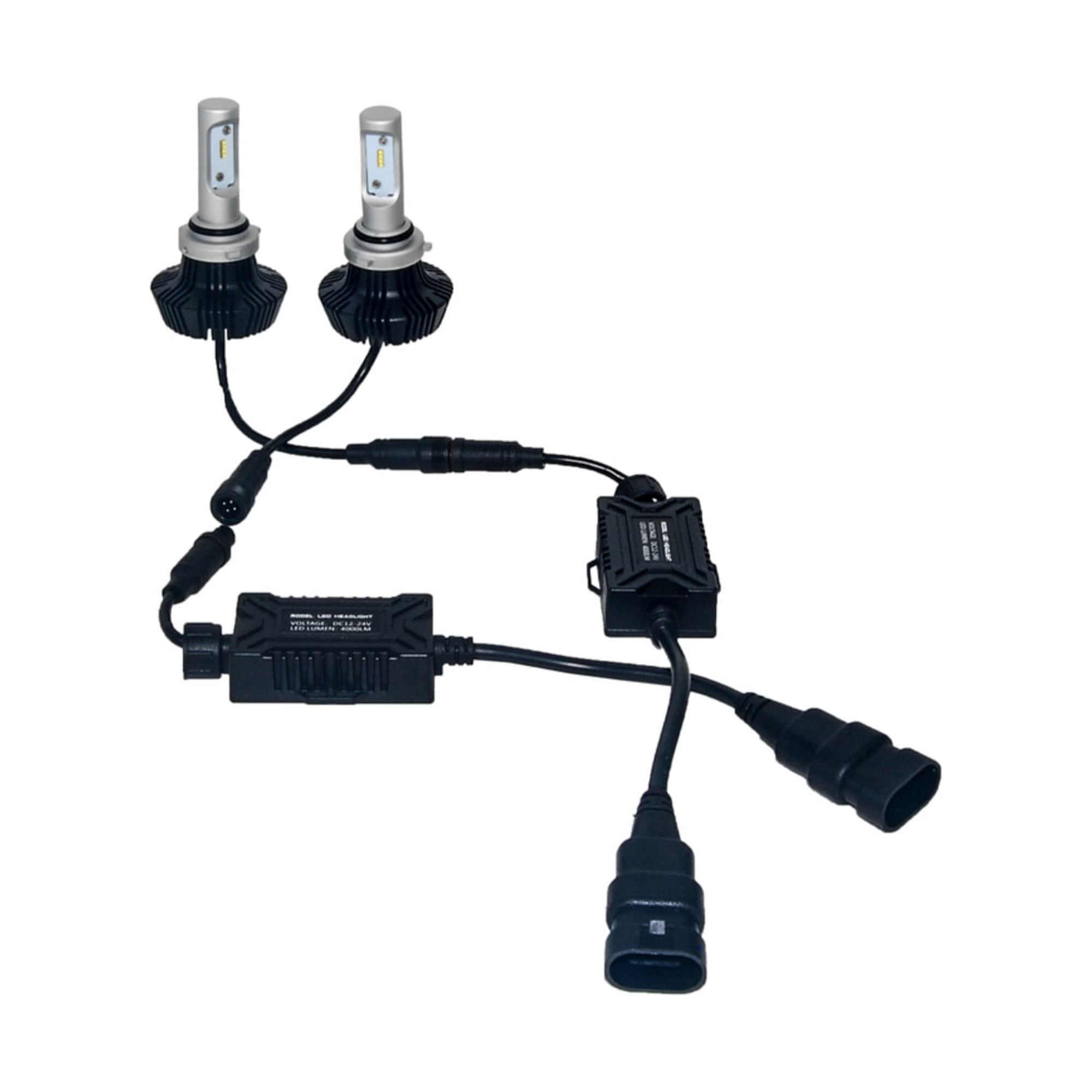 W) 7HL-H4 LED Headlight Kit by OZ-USA Dual Beam 4000LM Xenon White