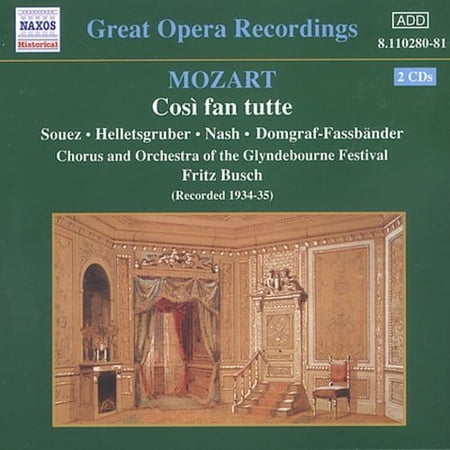 W.A. Mozart - Cosi Fan Tutte-Comp Opera - Classical - CD