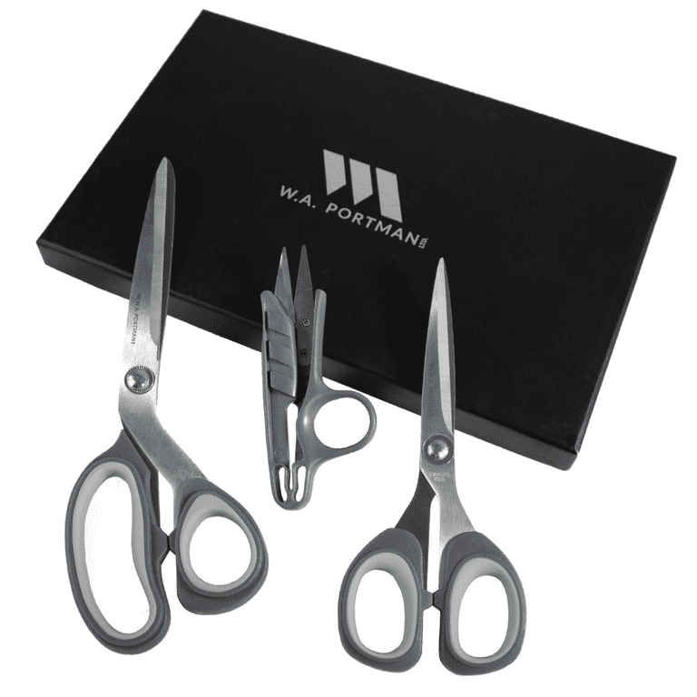W.A. Portman 3-Piece Fabric Scissors Set, Gray