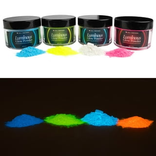 SEISSO Glow in The Dark Powder Pigment with Flashlight, 120g Luminous  Powder Dye Set, 20 g/0.7oz Each, Neutral and Fluorescent Colors for Various  Activities, Nail Art, Crafts 
