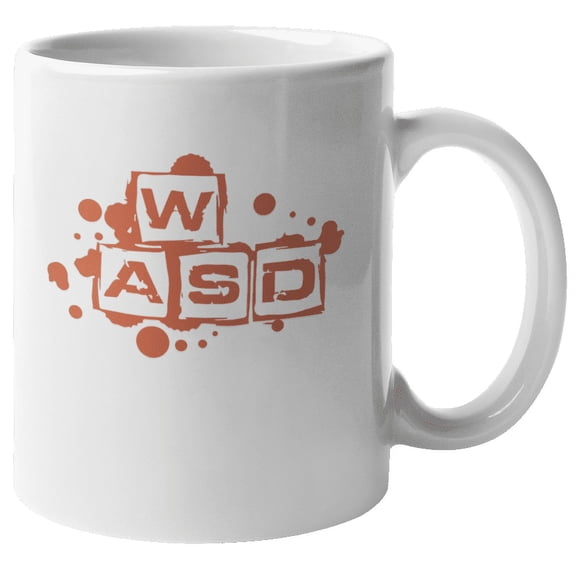 W A S D Video Game Coffee & Tea Mug for Men and Women Gamers (11oz)